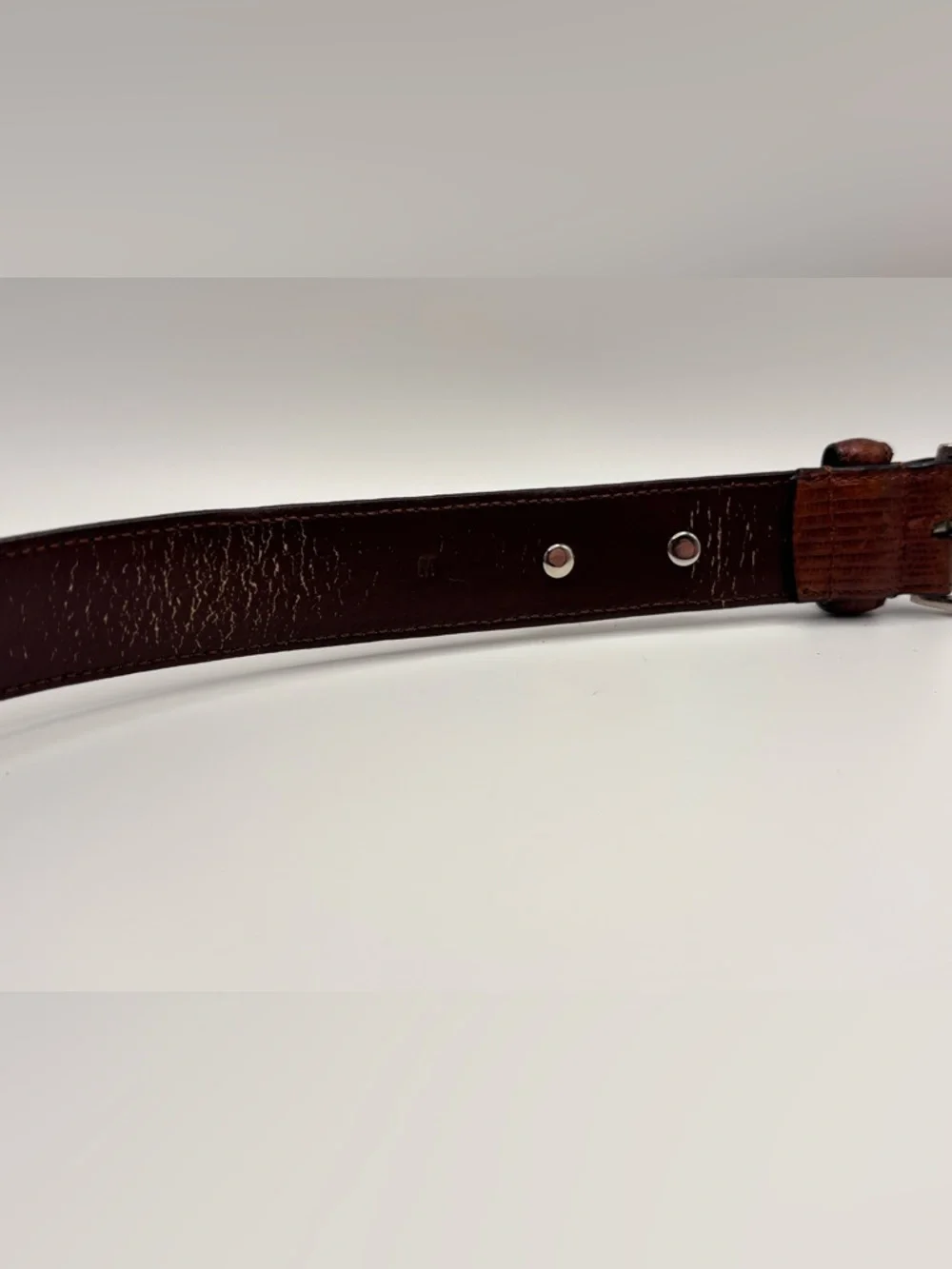 Ralph Lauren Distressed Leather Belt Brown Size 30 Vintage Patina